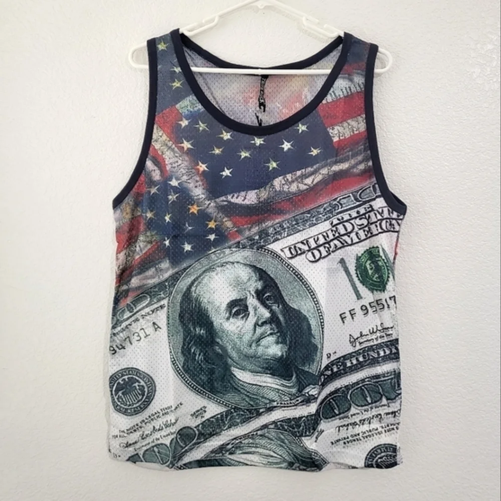 Men's True Rock Money Graphic Tank Top Jersey Style‎ All Over Print Shirt